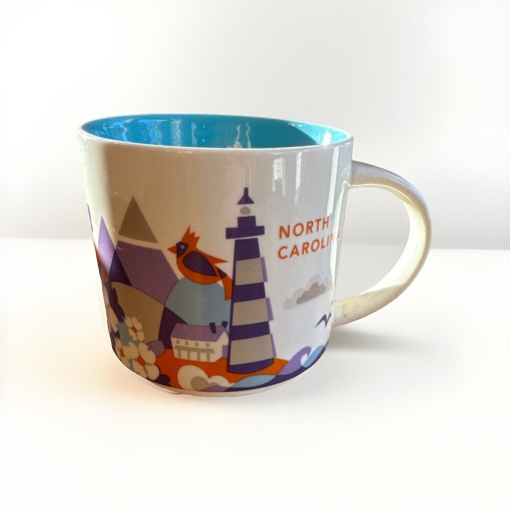 Starbucks North Carolina You Are‎ Here Collection Coffee Mug Cup 14oz
